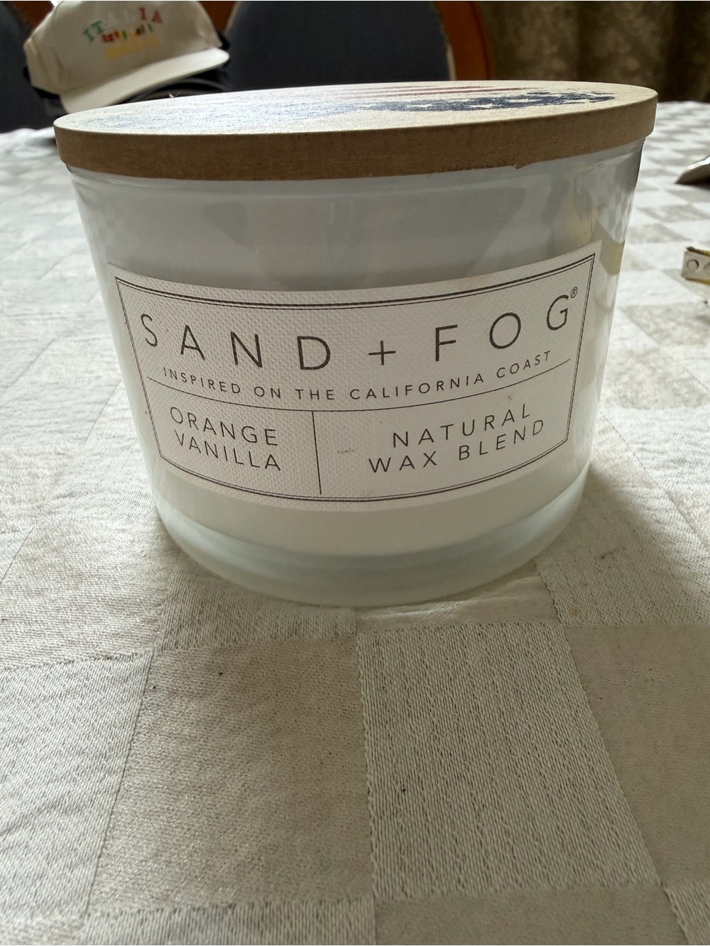 Orange Vanilla Natural Wax Blend Candle - White